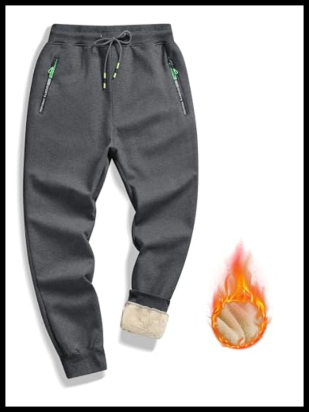 Men's Sherpa Lined Fleece Sweatpants Winter Thermal Warm Joggers